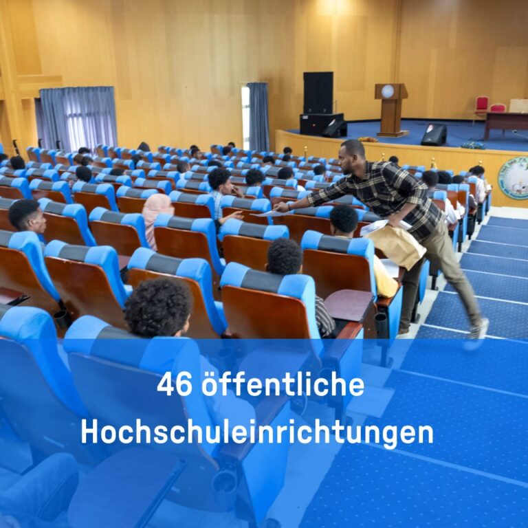 46 öffentliche Hochschuleinrichtungen.