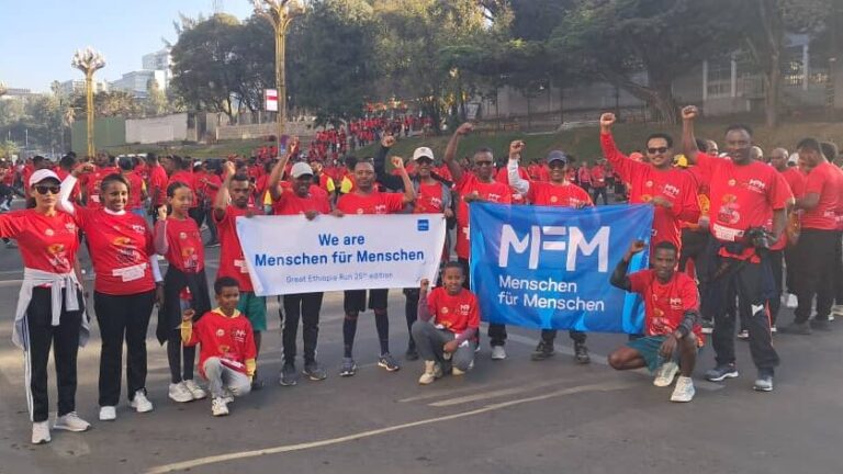 Das Team von Menschen für Menschen beim Great Ethiopian Run.