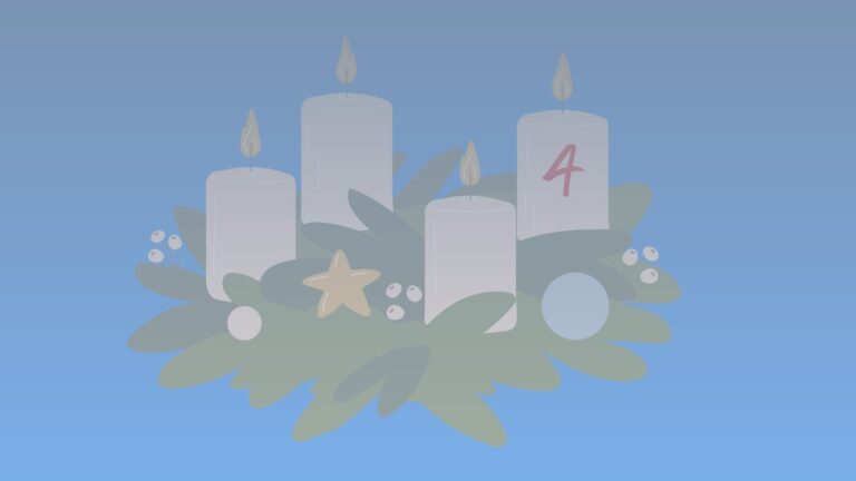 vier Kerzen für den vierten Advent. Noch verschleiert.