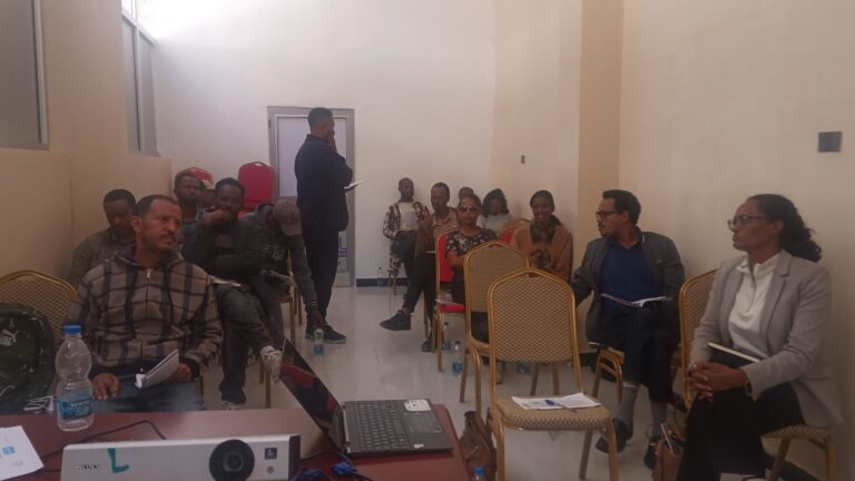 Der Projektansatz wird Vertretern der Regional- und Landesregierung vorgestellt.