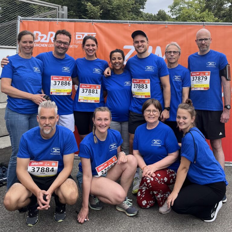 Das Team von Menschen für Menschen beim B2Run in München