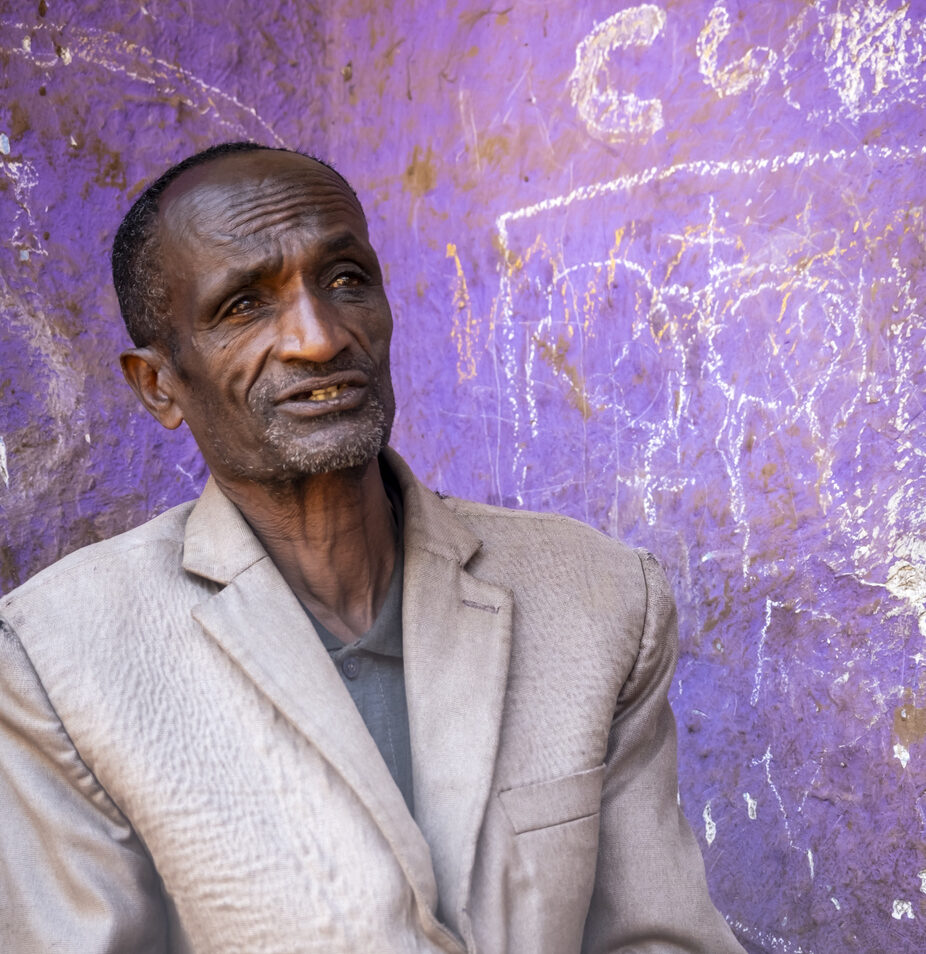 Tilahun Tite. Vorstand einer Idir-Gruppe. Porträt.