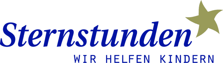 Ein Logo des Sternstunden e. V., darunter der Schriftzug 